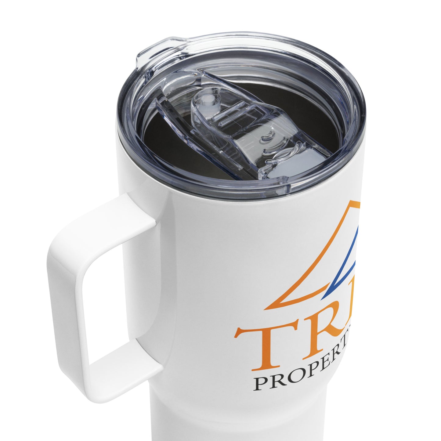 Tribond travel mug with a handle